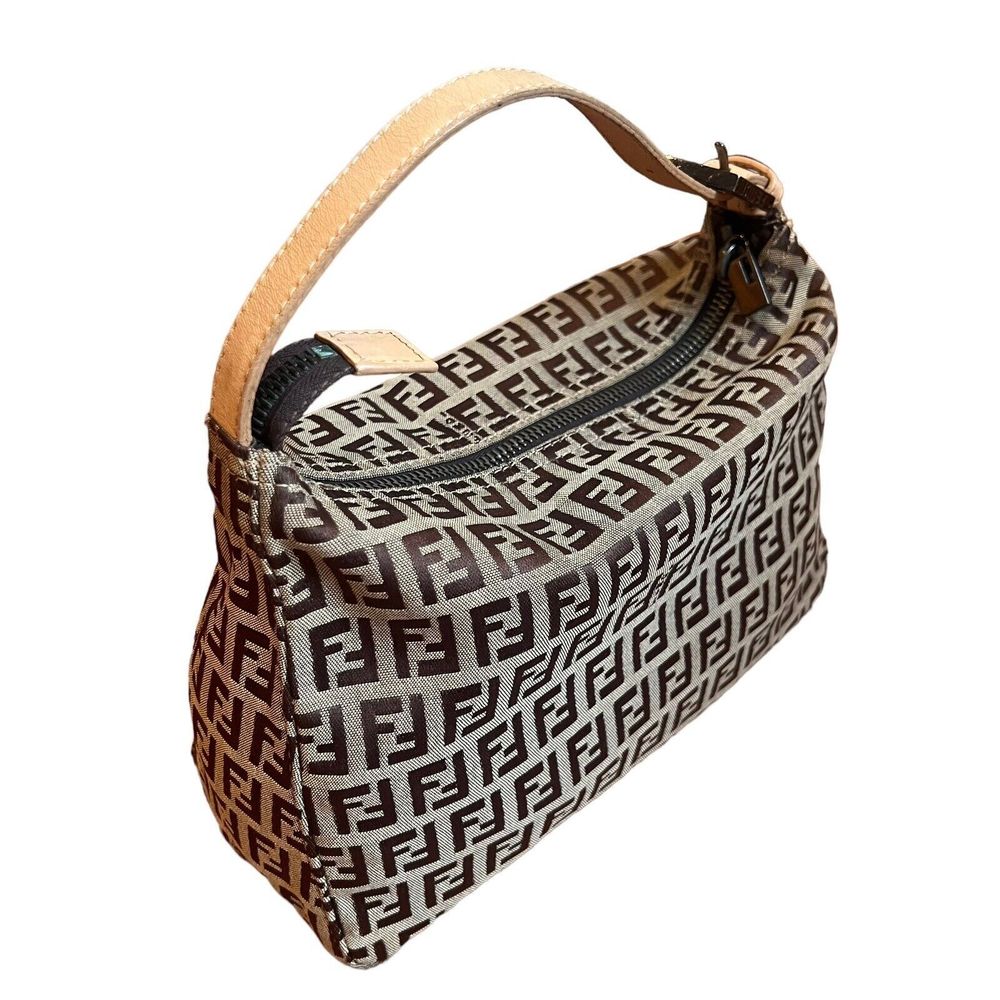 1990s Vintage FENDI  Zucchino Jacquard Mini Pouch Bag - Picture 4 of 13
